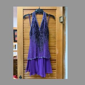 Shomax Purple Sequin Dress Vintage 80s, Size: 36, EUC